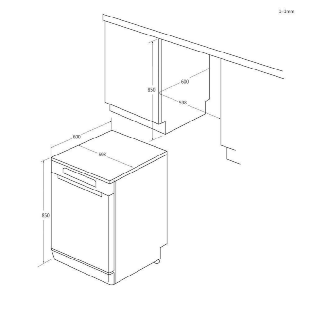 Hoover HFP 4C7E0W-80 Dishwasher 14 Settings White