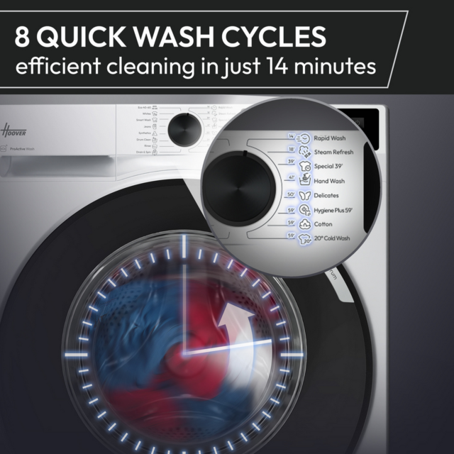 Hoover HGWD 485S8C-80 8kg Washer Dryer White 1400rpm