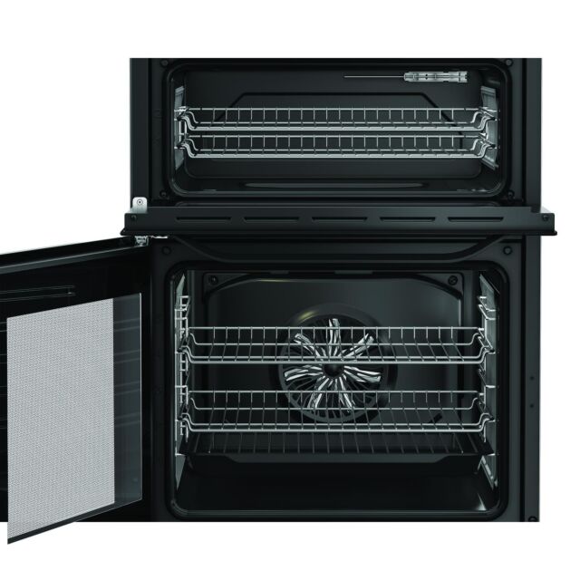 Hotpoint HDE6VDC2B1 60cm Double Oven Electric Cooker - Black