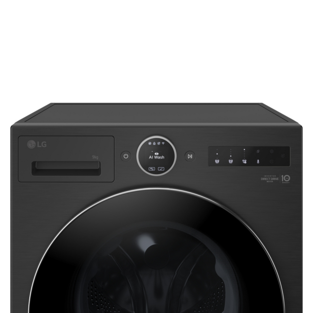 LG F4X9009TBC 9kg 1350 Spin Washing Machine Black