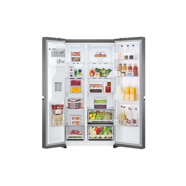 LG GSLV91MBAC 91.3cm Frost Free American Style Fridge Freezer - Metal Sorbet