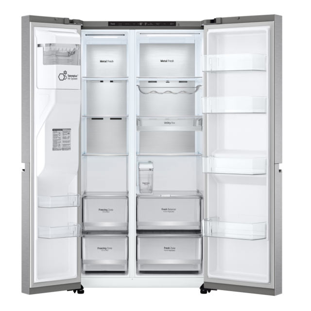 LG GSLV91MBAC 91.3cm Frost Free American Style Fridge Freezer - Metal Sorbet