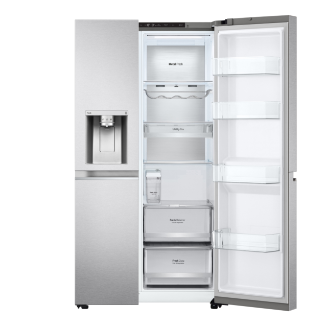 LG GSLV91MBAC 91.3cm Frost Free American Style Fridge Freezer - Metal Sorbet