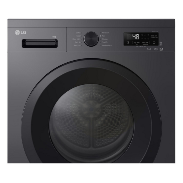 LG RHX1009NWK 9kg Heat Pump Tumble Dryer Grey