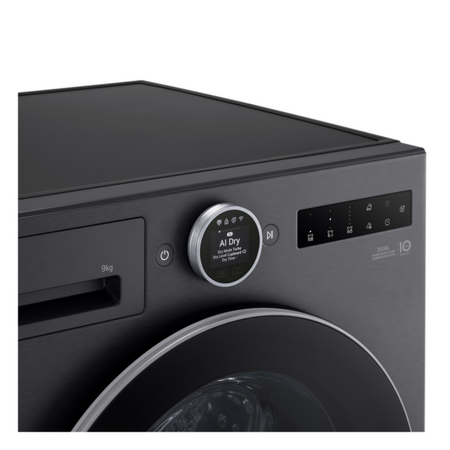 LG RHX9009TBC 9kg Heat Pump Tumble Dryer Black