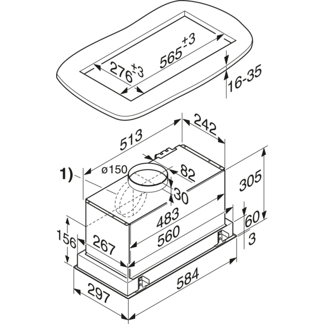 Miele DA 2668 ss Cooker Hood