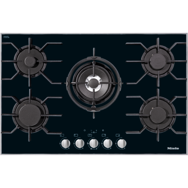 Miele KM3034-1 Black Glass Gas Hob