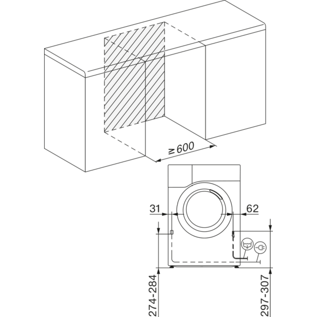 Miele TEA525 8kg Heat Pump Tumble Dryer White