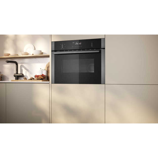 Neff C1AMG84G1B 44L Built-In Microwave Oven in Graphite Grey with Hotair Technology