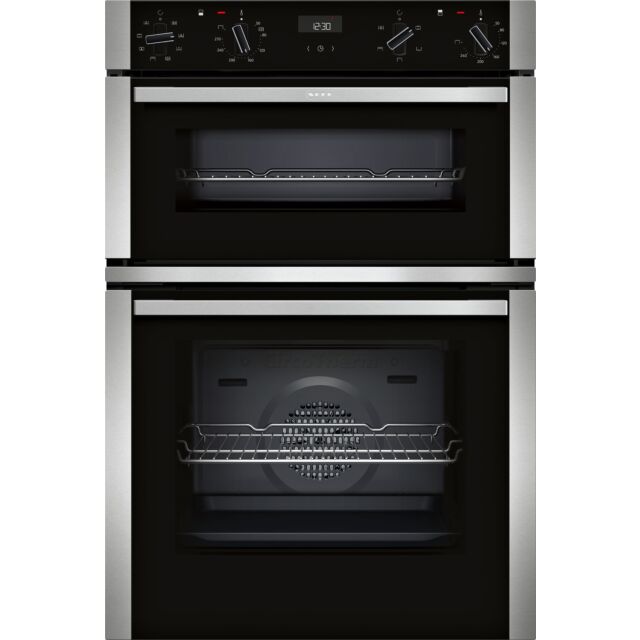 Neff U1ACE2AN3B 59.4cm Built In Electric Double Oven - Stainless Steel