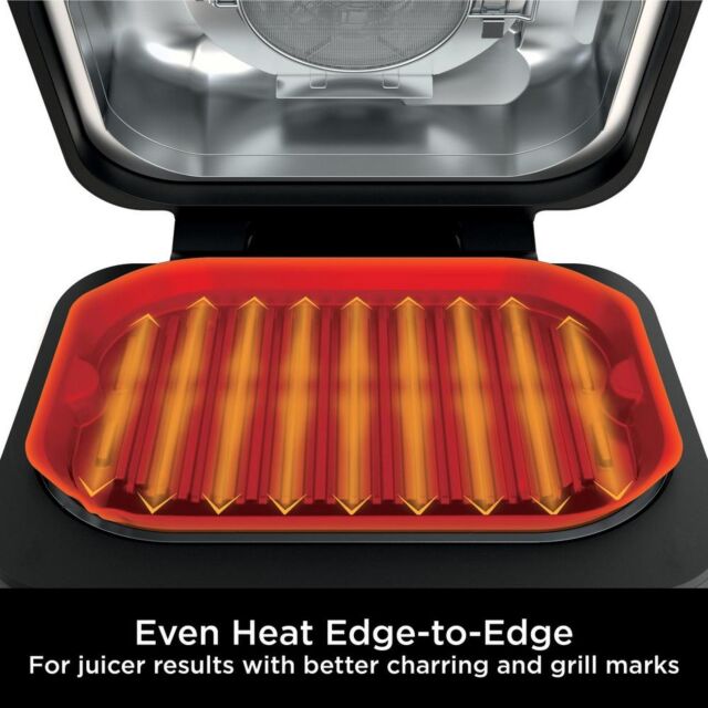 ninja AG651UK Foodi MAX PRO Health Grill, Flat Plate + Air Fryer - Black
