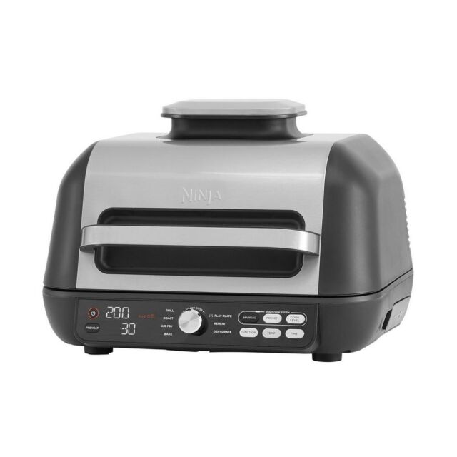 ninja AG651UK Foodi MAX PRO Health Grill, Flat Plate + Air Fryer - Black