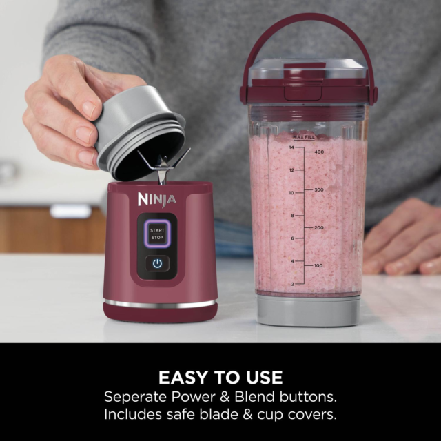 Ninja Blast Compact Cordless Blender Model Cranberry