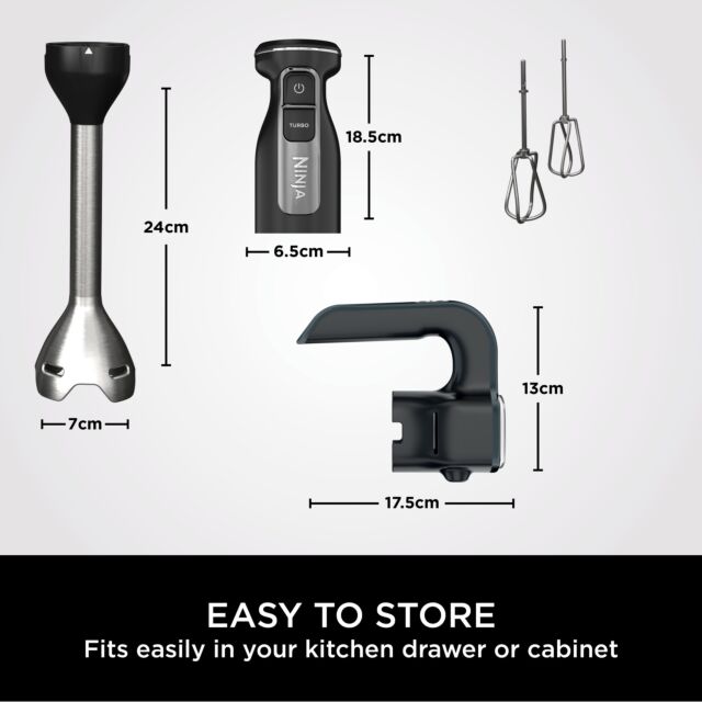 Ninja CI090UK Ninja Foodi 2-in-1 Hand Blender & Mixer - Black