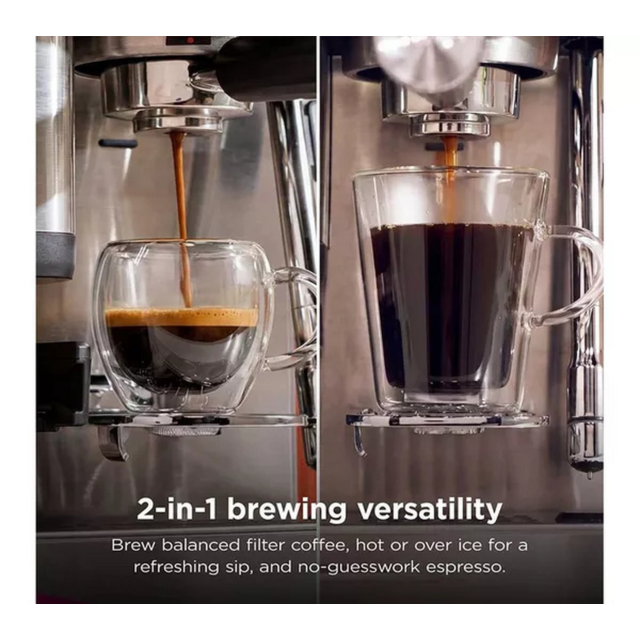 Ninja ES301UK Luxe MINI Espresso Machine Black Silver