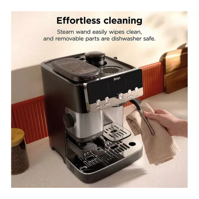 Ninja ES301UK Luxe MINI Espresso Machine Black Silver