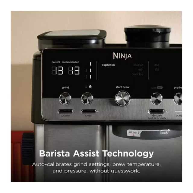 Ninja ES301UK Luxe MINI Espresso Machine Black Silver