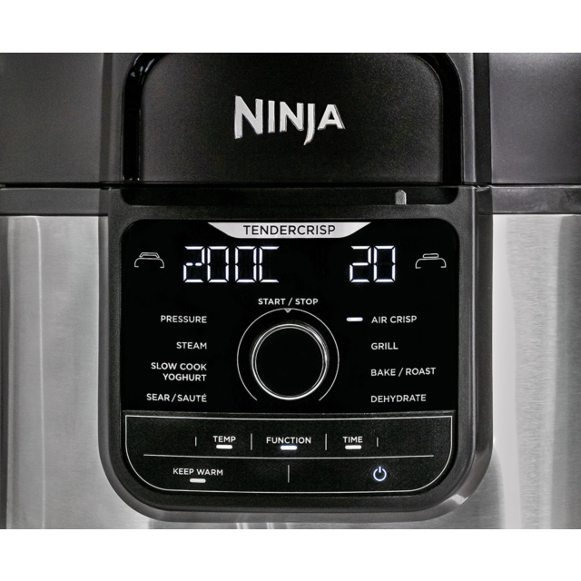 ninja OP350UK Foodi 9-in-1 Multi-Cooker 6L - Black/Sliver