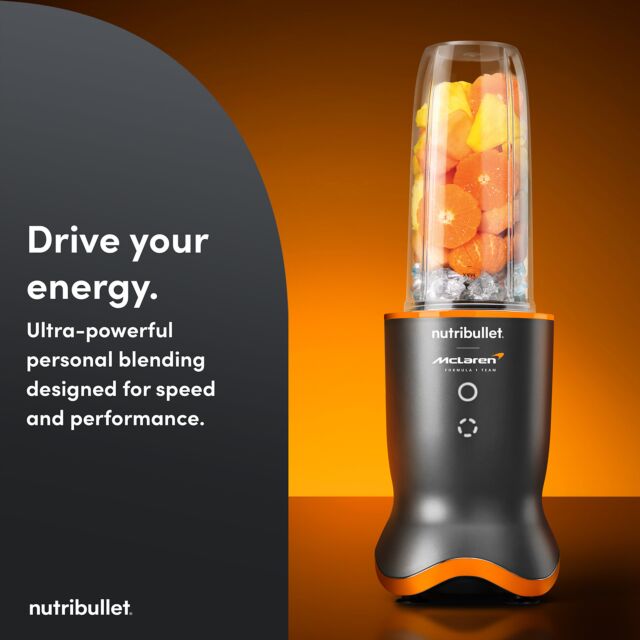 Nutribullet 2776 McLaren F1 Team Ultra 1200W blender in Grey.
