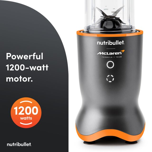 Nutribullet 2776 McLaren F1 Team Ultra 1200W blender in Grey.
