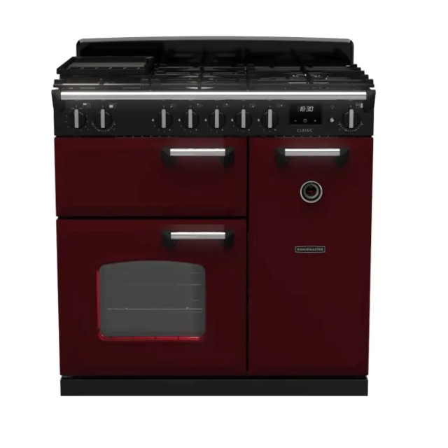 Rangemaster CL90DFPBOR/CM1 14152 Classic 90 DF Bordeaux Chrome