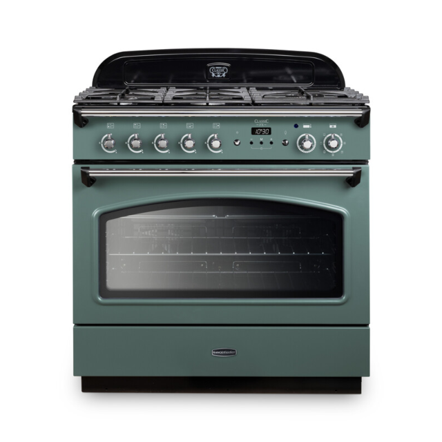 Rangemaster Classic FX 90 Dual Fuel Mineral Green/Chrome CLAS90FXDFFMG/C