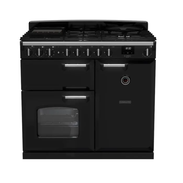 Rangemaster CLDL100DFPGBL/CM1 14638 Classic DLX 100 DF Gloss Black Chrome