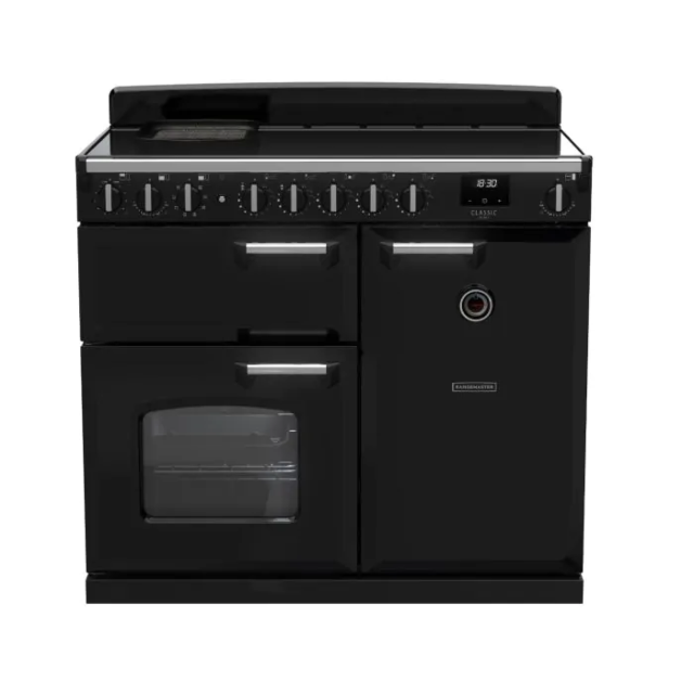 Rangemaster CLDL100EIPGBL/CM1 14672 Classic DLX 100 Ind Gloss Black Chrome