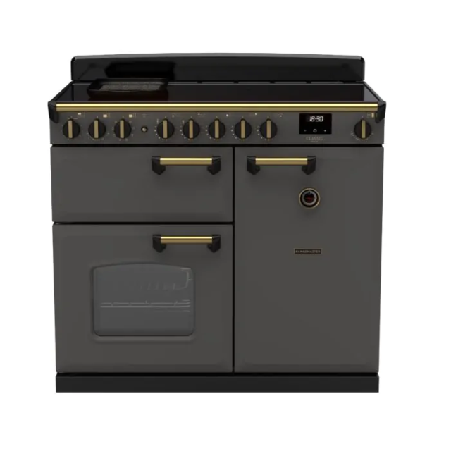 Rangemaster CLDL100EIPSLT/AB1 18311 Classic DLX 100 Ind Slate Antique Brass