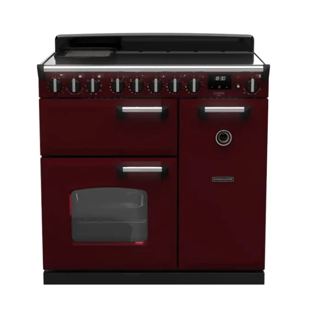 Rangemaster CLDL90EIPBOR/CM1 14594 Classic DLX 90 Ind Bordeaux Chrome
