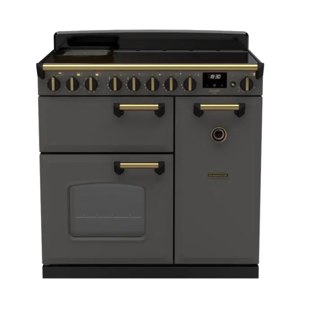 Rangemaster CLDL90EIPSLT/AB1 18277 Classic DLX 90 Ind Slate Antique Brass