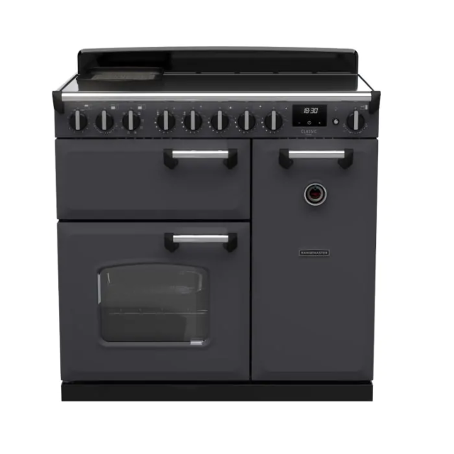 Rangemaster CLDL90EIPSLT/CM1 14589 Classic DLX 90 Ind Slate Chrome