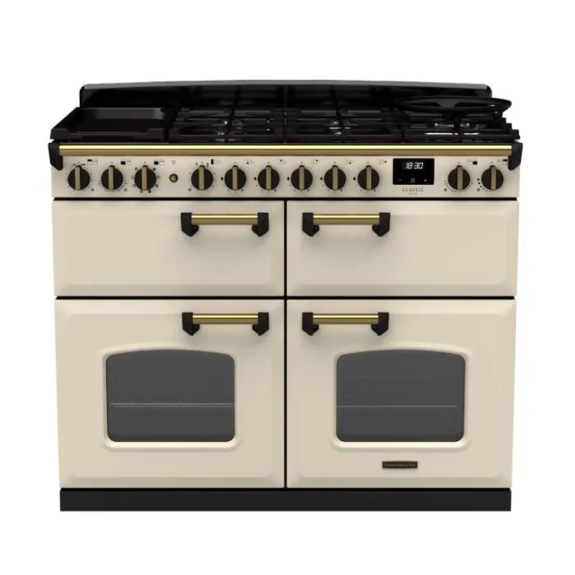 Rangemaster CLDLB110DFPPCR/AB1 18368 Classic DLX BC 110 DF Pale Cream Antique Brass