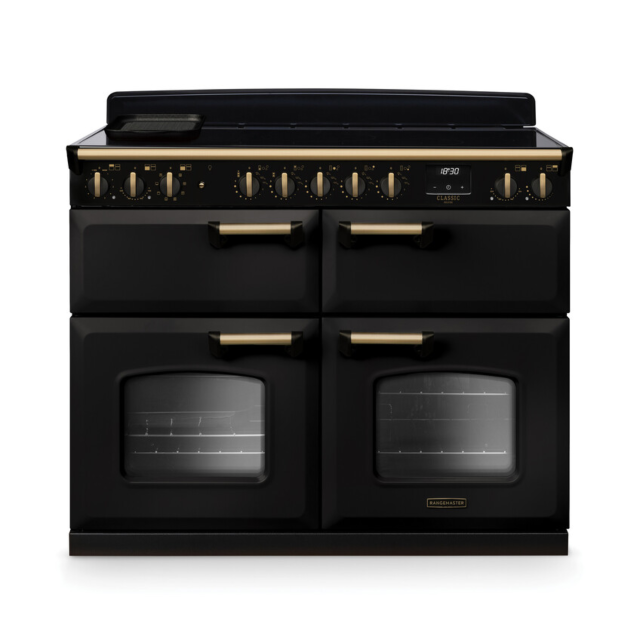 Rangemaster CLDLB110EIPCBL/AB1 18384 Classic DLX BC 110 Ind Charcoal Black Antique Brass