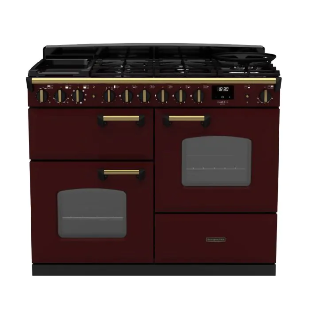 Rangemaster CLDLO110DFPBOR/AB1 18329 Classic DLX OC 110 DF Bordeaux Antique Brass