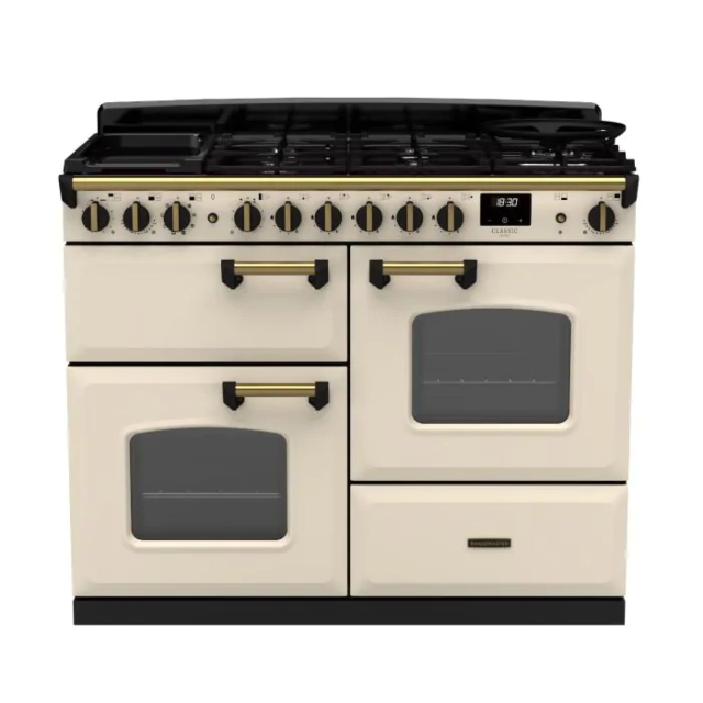 Rangemaster CLDLO110DFPPCR/AB1 18328 Classic DLX OC 110 DF Pale Cream Antique Brass