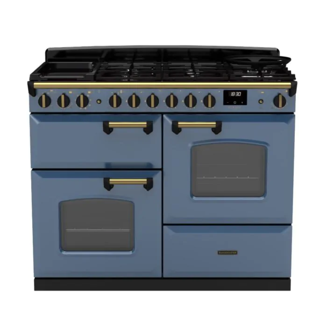 Rangemaster CLDLO110DFPSTB/AB1 18327 Classic DLX OC 110 DF Stone Blue Antique Brass