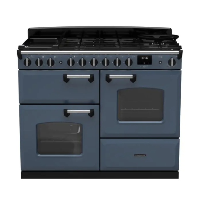 Rangemaster CLDLO110DFPSTB/CM1 14710 Classic DLX OC 110 DF Stone Blue Chome