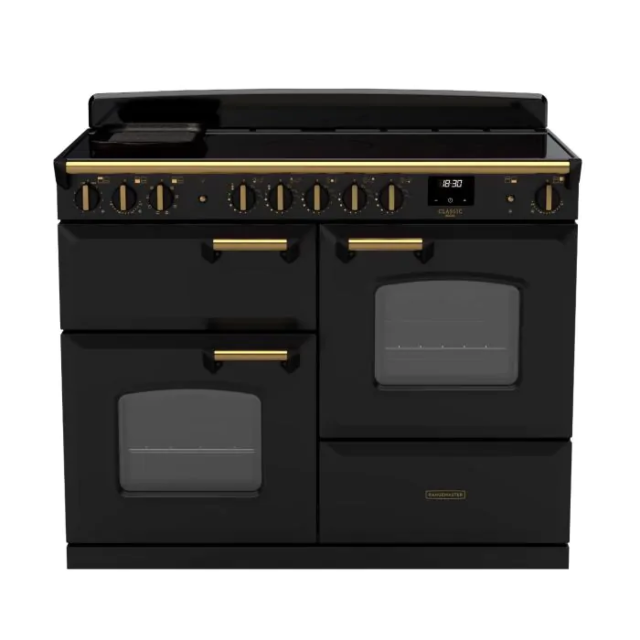 Rangemaster CLDLO110EIPCBL/AB1 18344 Classic DLX OC 110 Ind Charcoal Black Antique Brass