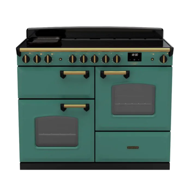 Rangemaster CLDLO110EIPMGR/AB1 18346 Classic DLX OC 110 Ind Mineral Green Antique Brass