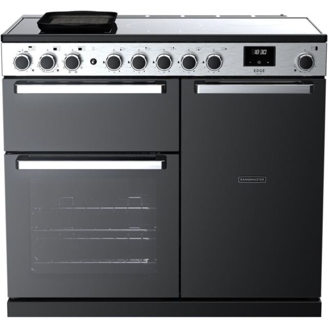 Rangemaster EDDL100EIGBLK/CM1 15812 Edge Deluxe 100 Ind Blk Gloss Chrome