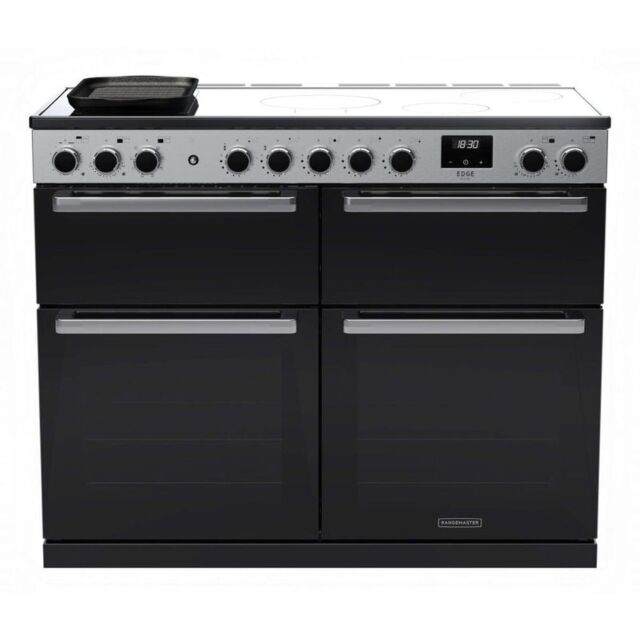 Rangemaster EDDLB110EIGBLK/CM1 15834 Edge Deluxe 110 Ind Blk Gloss Chrome