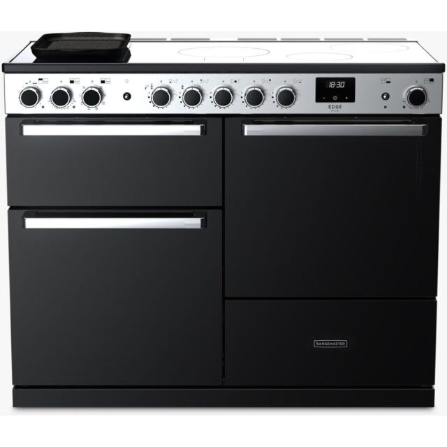 Rangemaster EDDLO110EIGBLK/CM1 15822 Edge Deluxe 110 Ind Blk Gloss Chrome