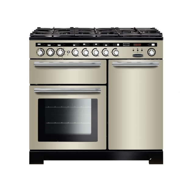 Rangemaster Encore Deluxe Dual Fuel Ivory/Chrome EDL100DFFIV/C