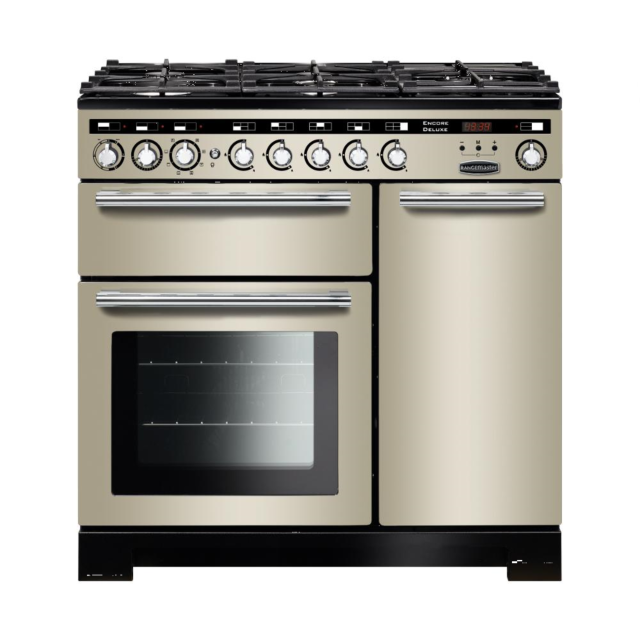 Rangemaster Encore Deluxe 90 Dual Fuel Ivory/Chrome EDL90DFFIV/C 