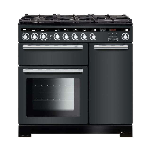 Rangemaster Encore Deluxe 90 Dual Fuel Slate/Chrome EDL90DFFSL/C