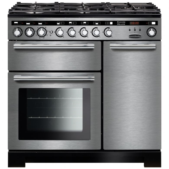 Rangemaster Encore Deluxe 90 Dual Fuel Stainless steel/Chrome EDL90DFFSS/C