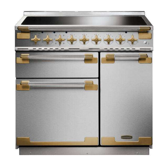 Rangemaster ELS90EISS/AB 135350 Elise 90 Ind St/Steel Antique Brass