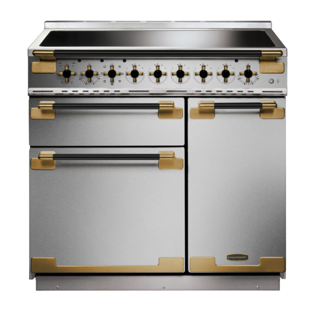 Rangemaster ELS90EISS/BE 136410 Elise 90 Ind St/Steel/Blk Antique Brass