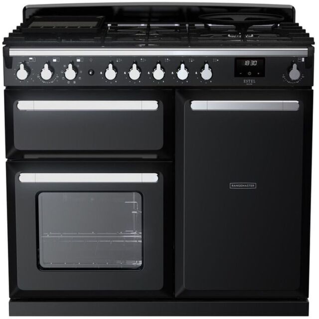 Rangemaster ESDL100DFPGBL/CM1 15078 Estel Deluxe 100 DF Gloss Blk Chrome
